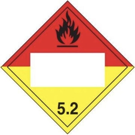 Accuform DOT PLACARD HAZARD CLASS 52 MPL504FV100 MPL504FV100